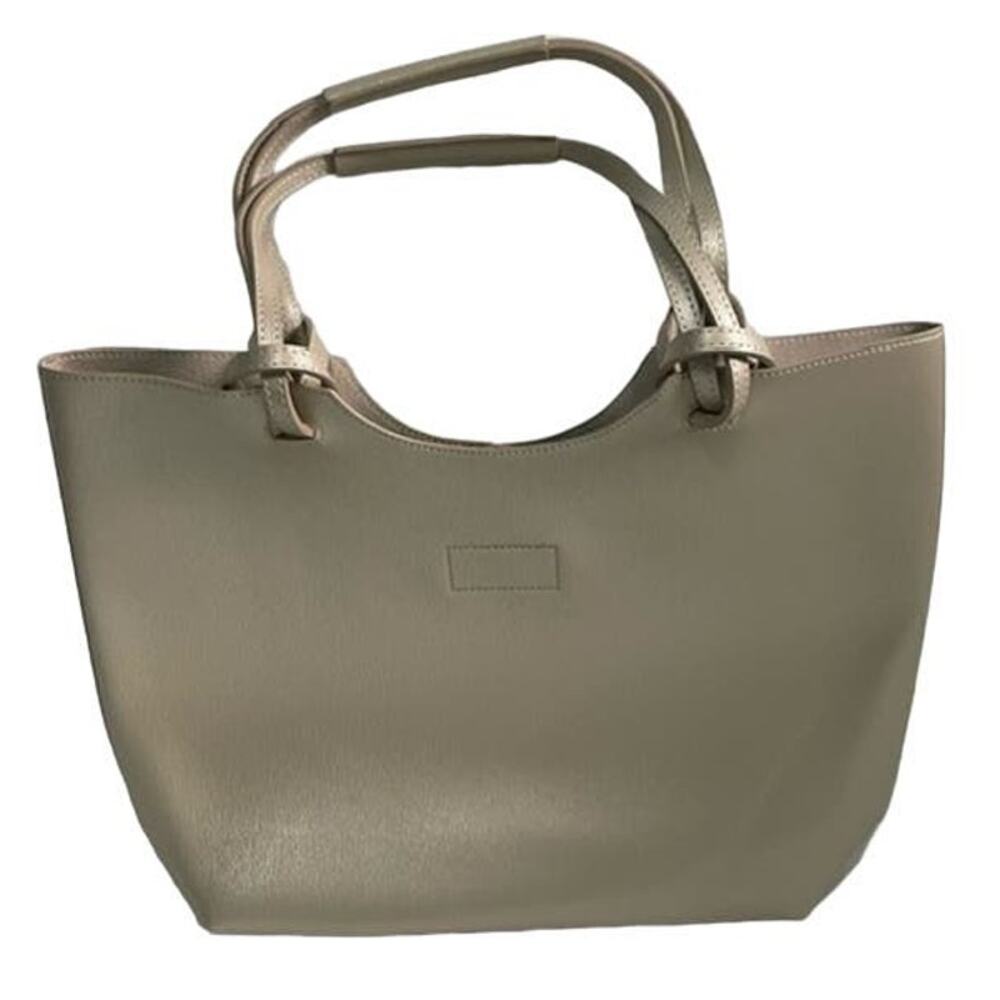 NEW Neiman Marcus Faux Suede Tote Champaign